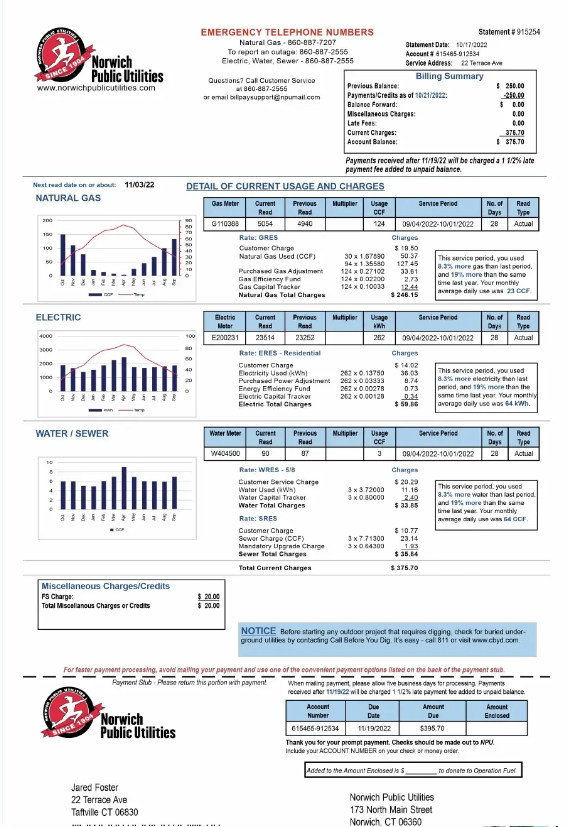  Minol USA business utility bill 